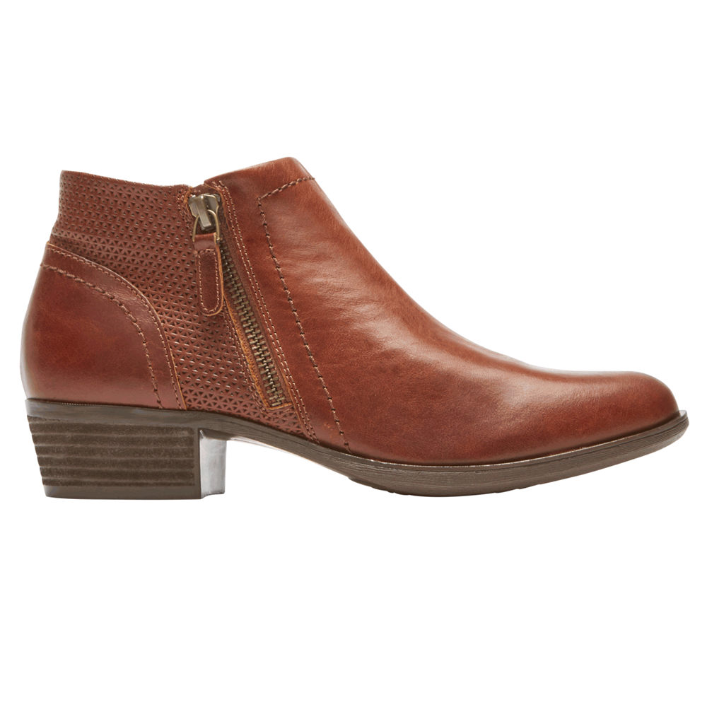 Rockport Singapore Womens Booties - Cobb Hill Oliana Brown - MB9748206